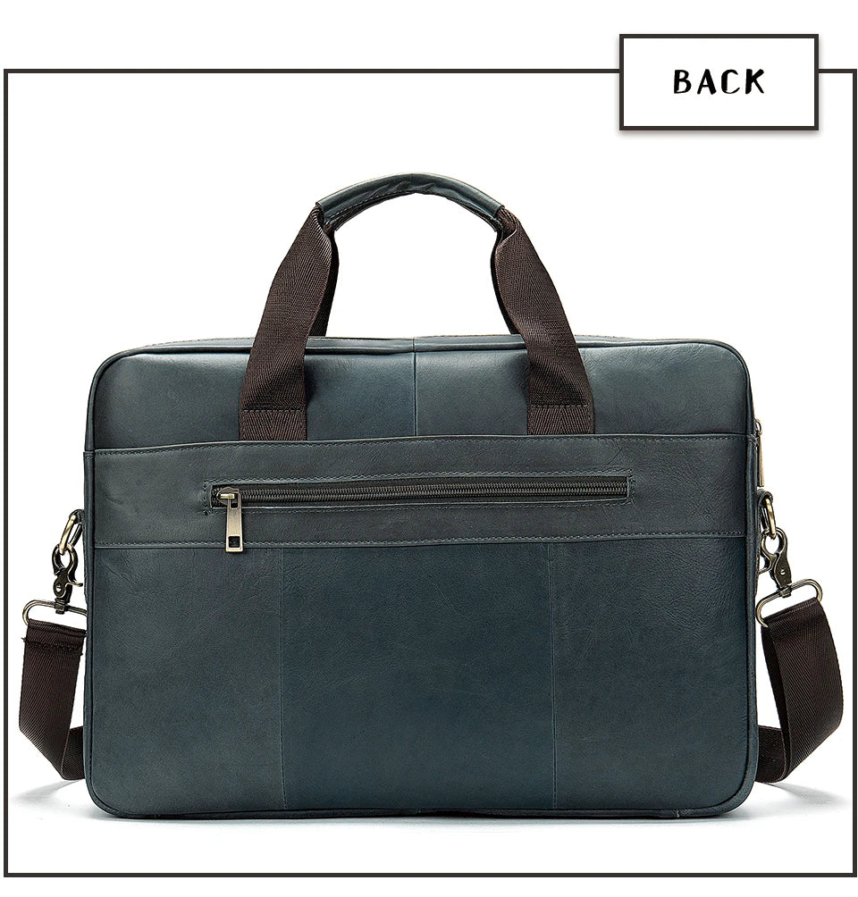 WESTAL Leather Briefcase for Men