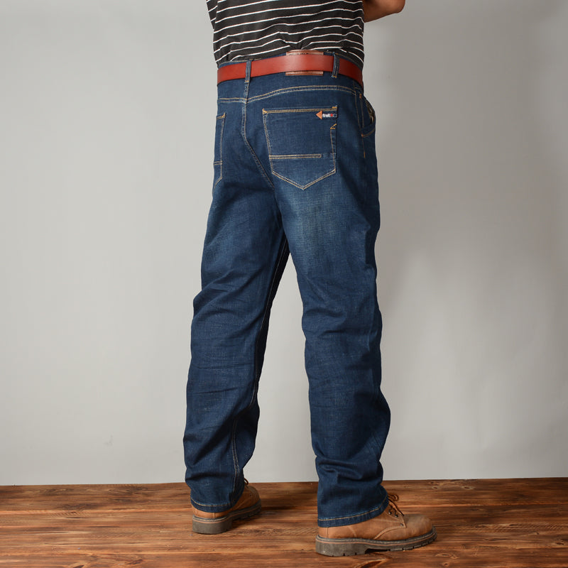 Plus-Size High Waist Denim Pants