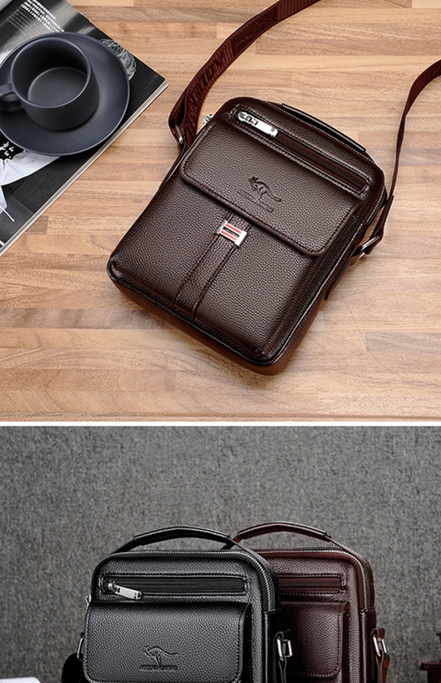 Legacy Leather Crossbody Briefcase