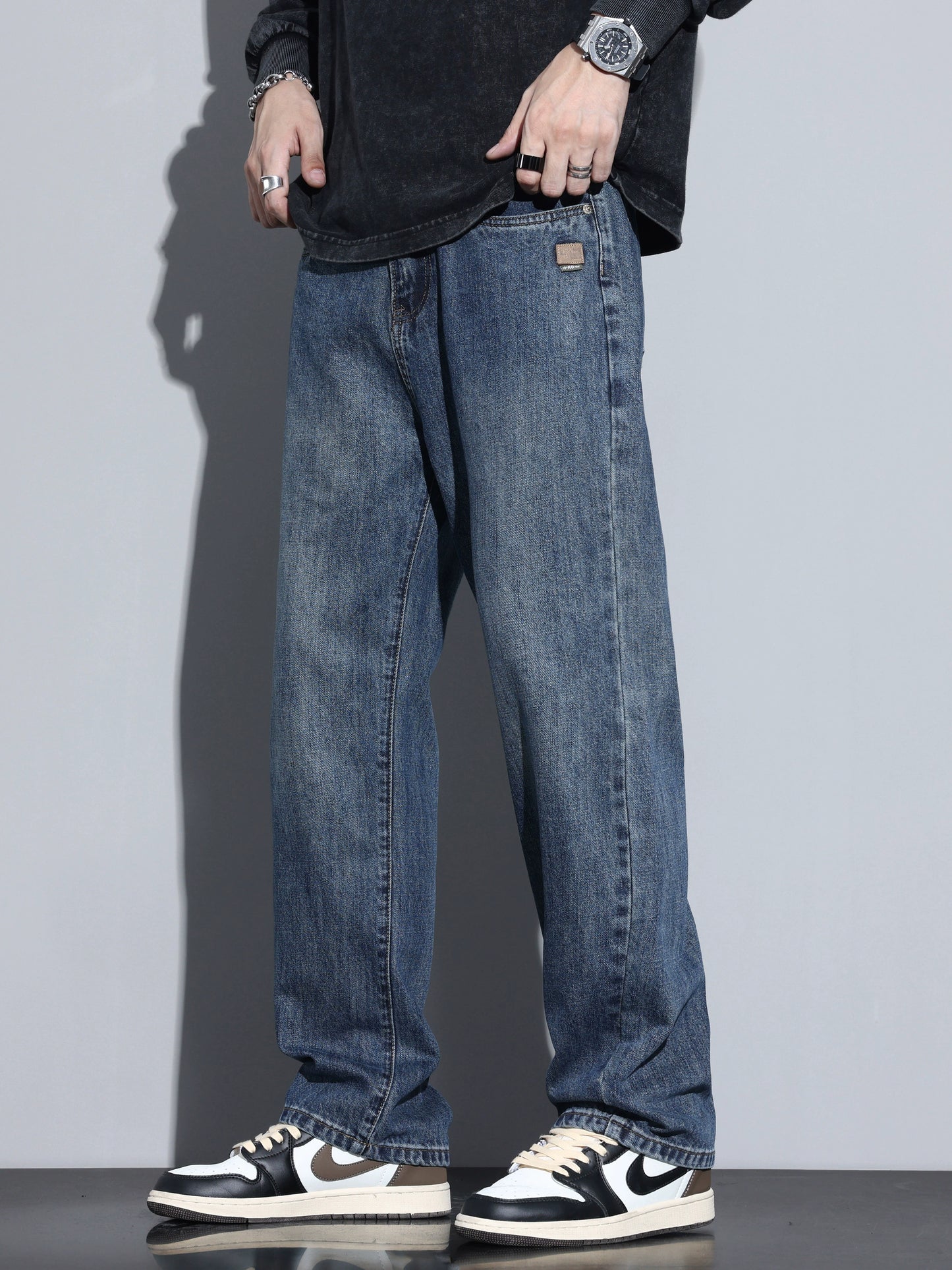 Kuvine Fleece-Lined Thick Jeans