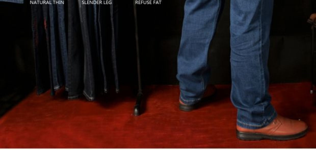 Plus-Size High Waist Denim Pants