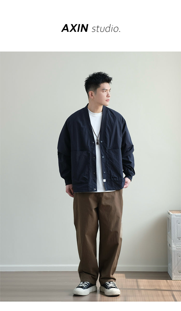 Trendy Axin V Neck Loose Outwear