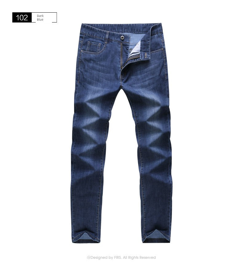 Four-Sided Elastic Denim Trousers