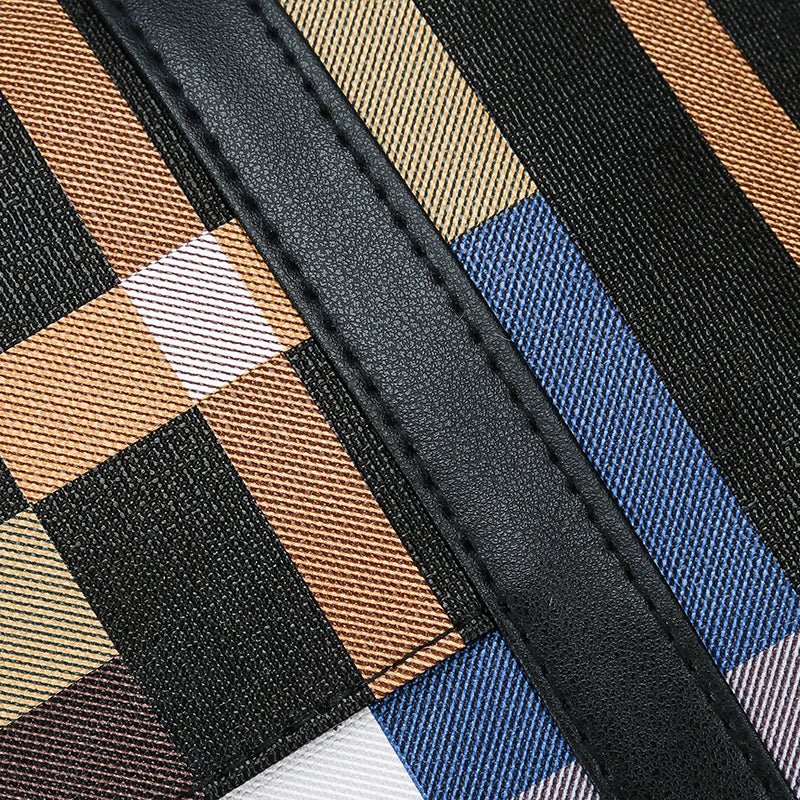 Plaid Large Capacity Shoulder Bag
