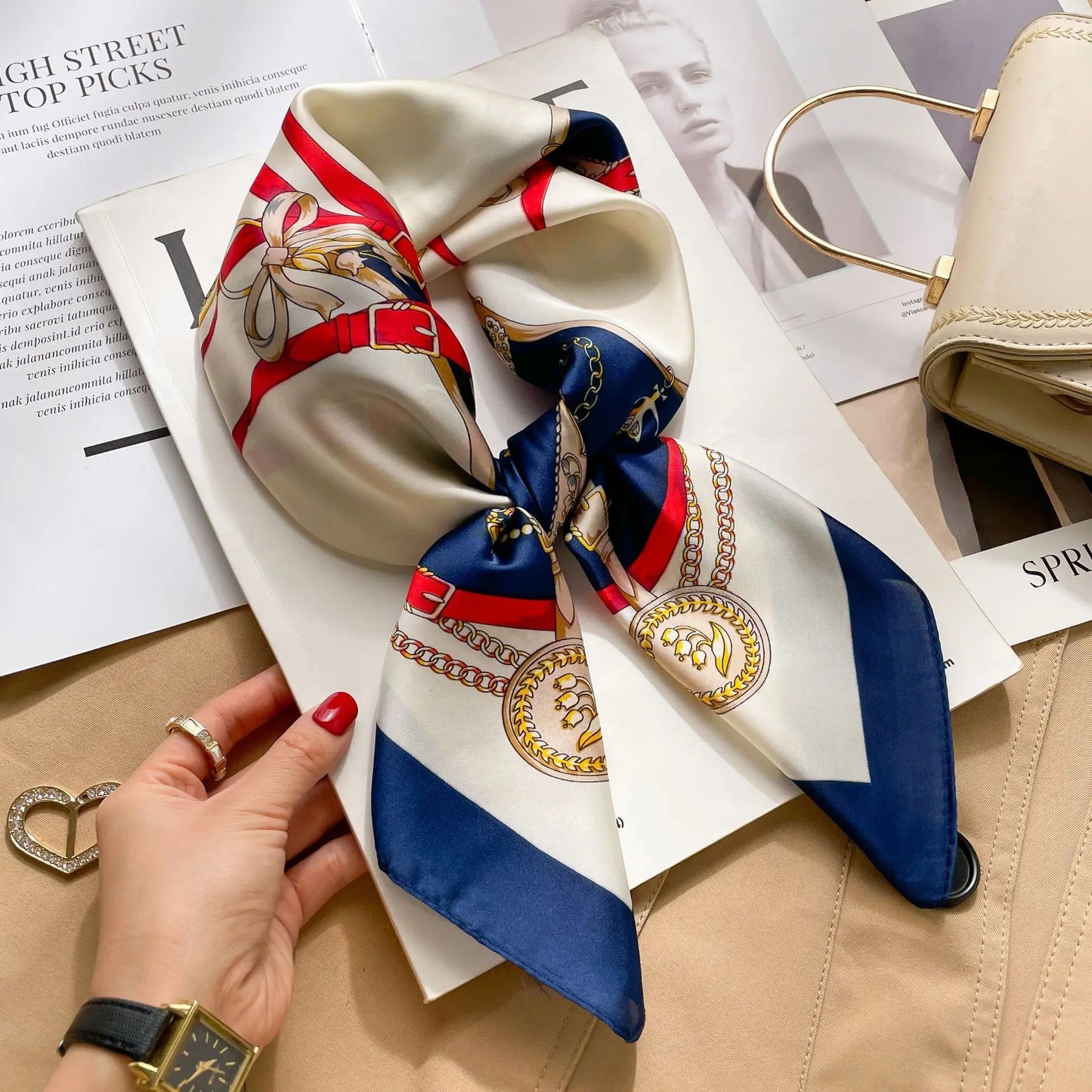 Luxury Silk Print Scarf
