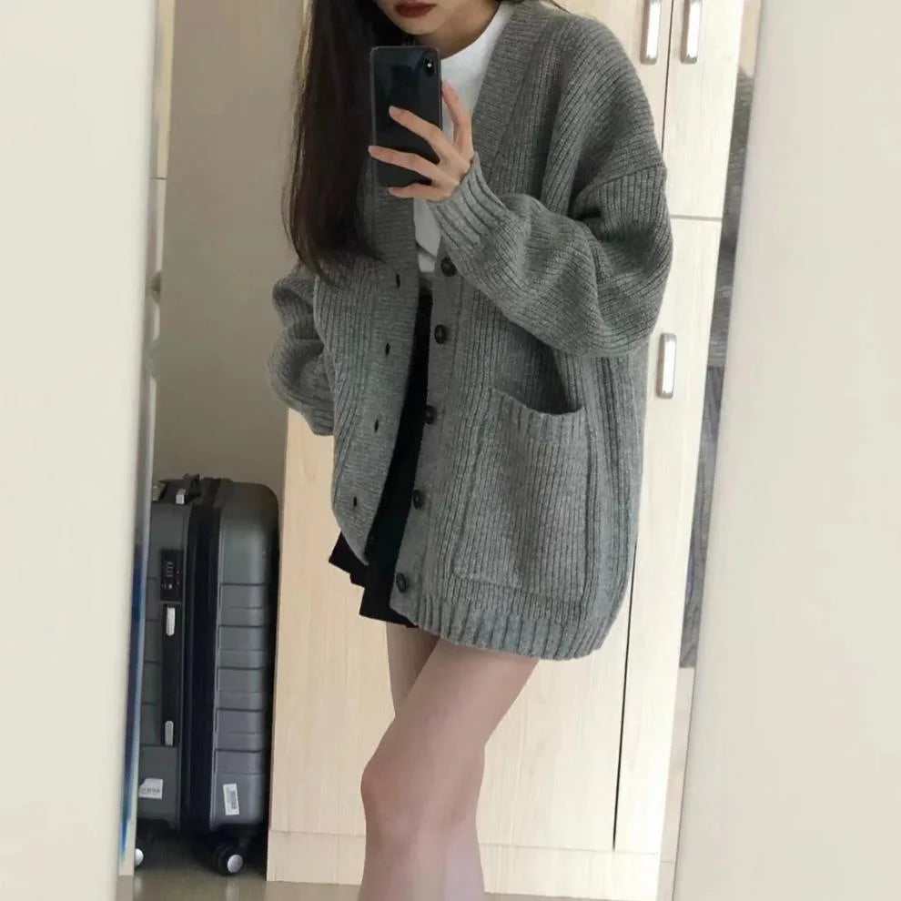 Cozy Knit V-Neck Cardigan