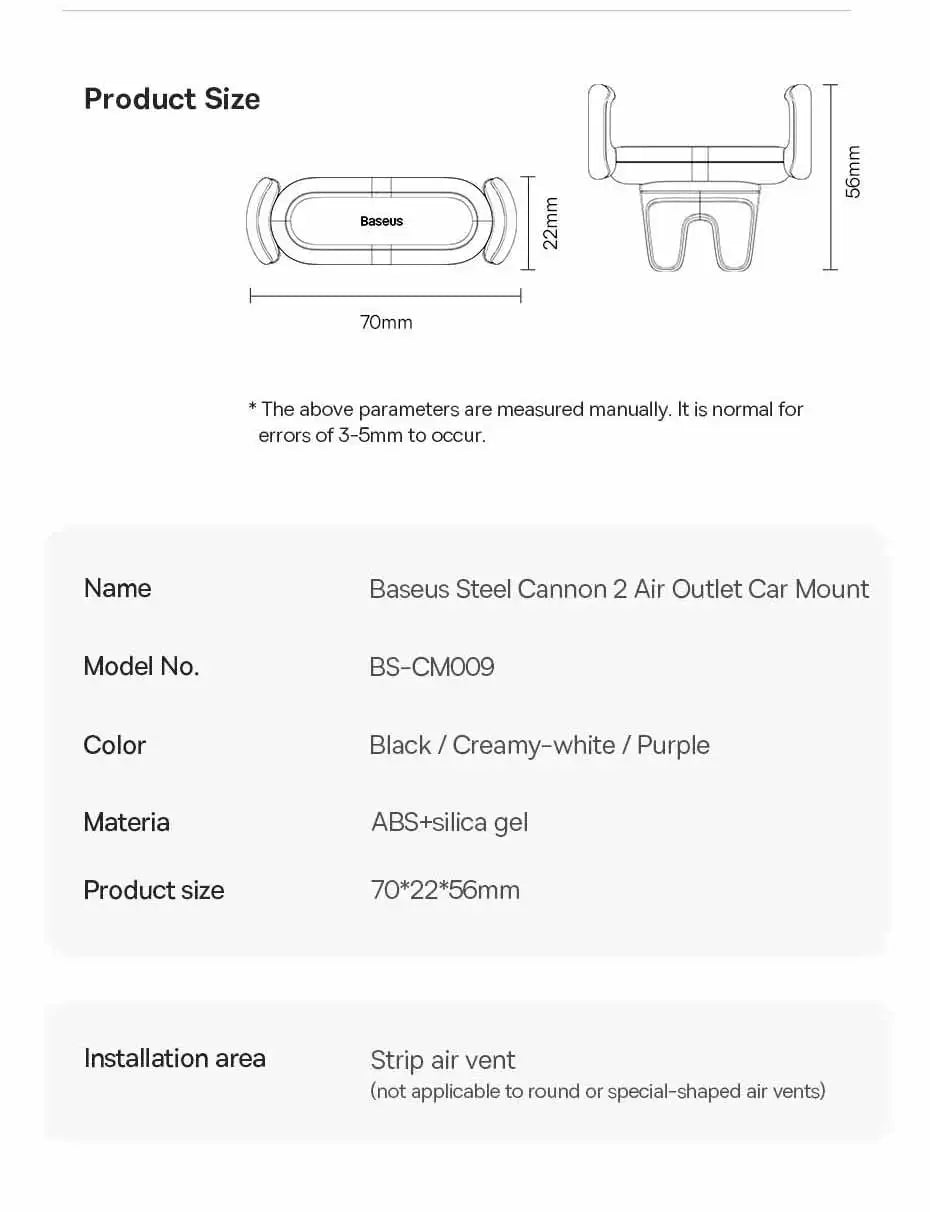 Baseus Steel Cannon Car Mount