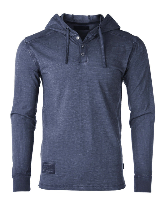 ZIMEGO Vintage Oil Wash Hooded Henley (New Color)