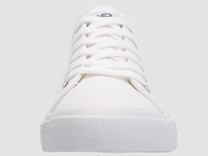 Retro Low-Top White Canvas Sneakers