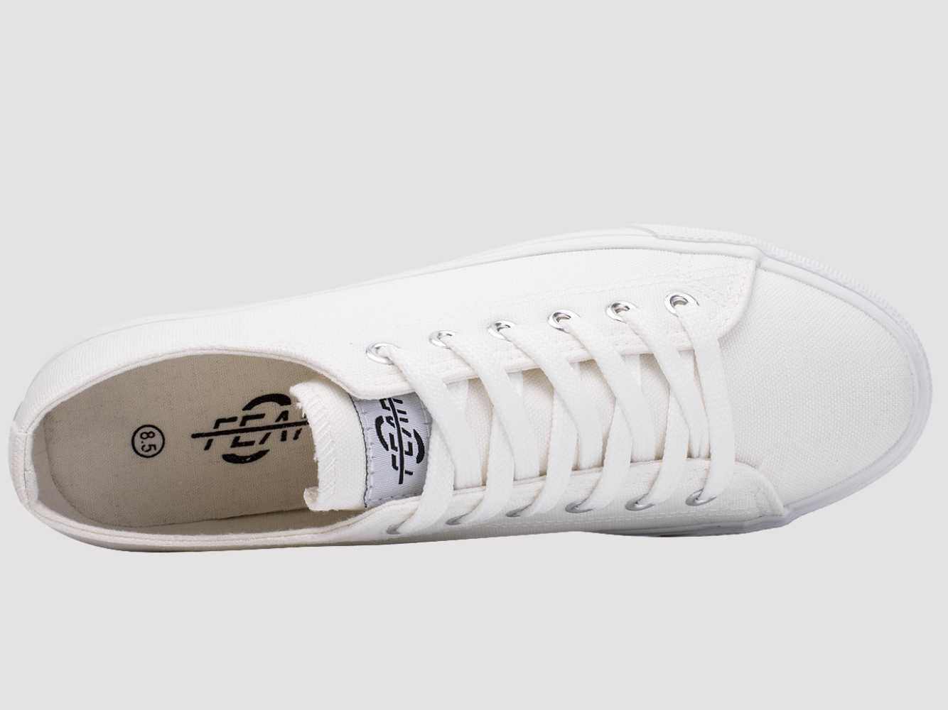 Retro Low-Top White Canvas Sneakers