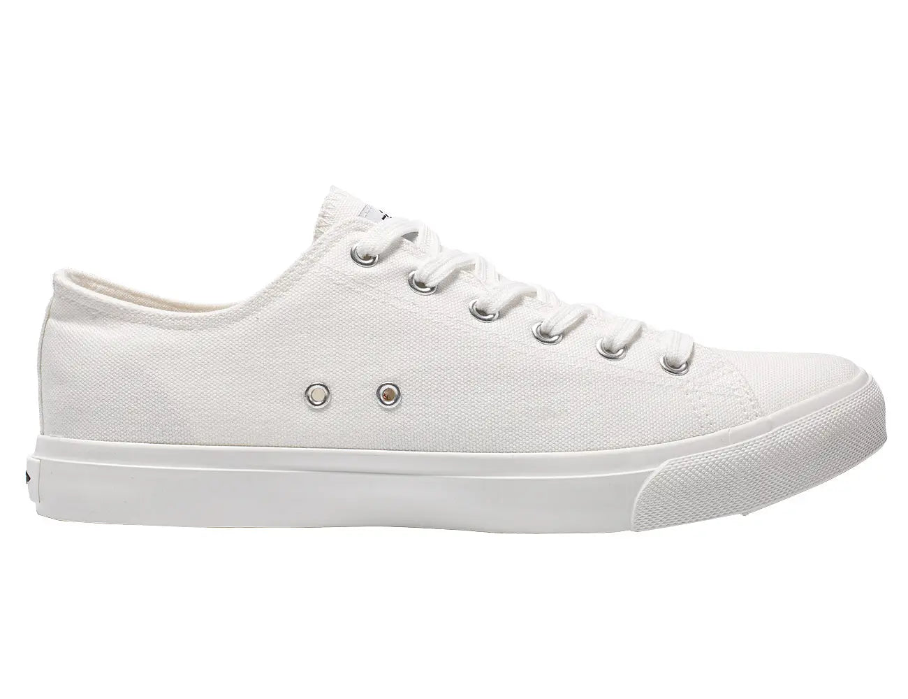 Retro Low-Top White Canvas Sneakers