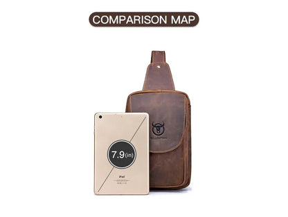 BULLCAPTAIN Leather Crossbody Chest Bag