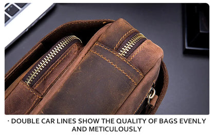 BULLCAPTAIN Leather Crossbody Chest Bag