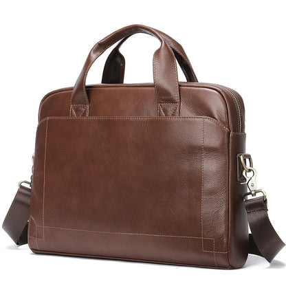 WESTAL Men's Leather Laptop Briefcase