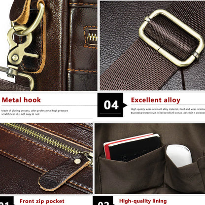WESTAL Leather Briefcase for Men