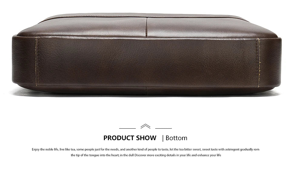 WESTAL Men's Leather Laptop Briefcase