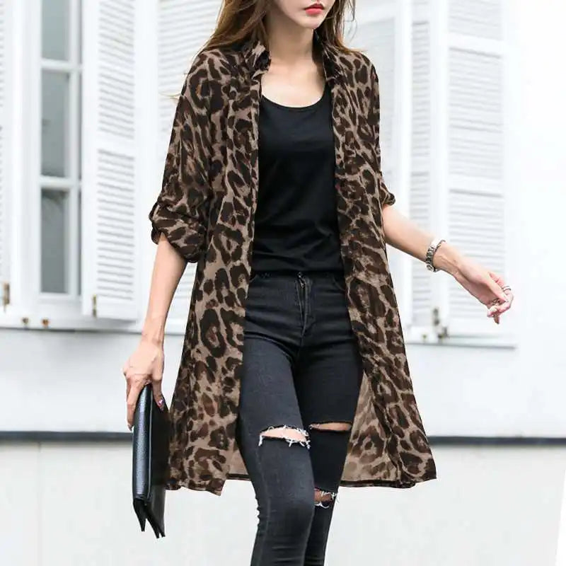 Leopard Print Summer Kimono