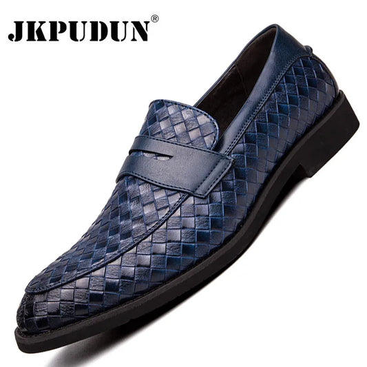 JKPUDUN Luxury Genuine Leather Oxfords
