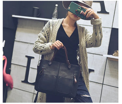 LuxeForm Leather Tote