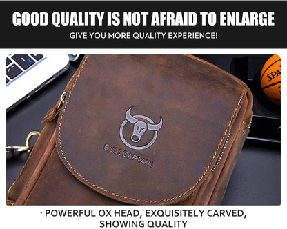 BULLCAPTAIN Leather Crossbody Chest Bag