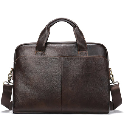 WESTAL Men's Leather Laptop Briefcase