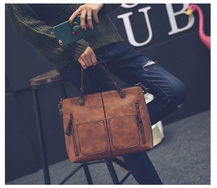 LuxeForm Leather Tote