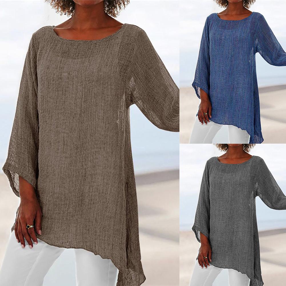 Women’s Oversized Linen Tunic Top