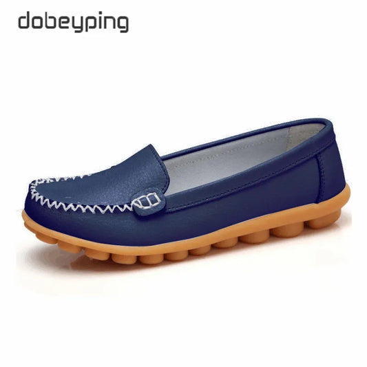 Genuine Leather Slip-On Loafers