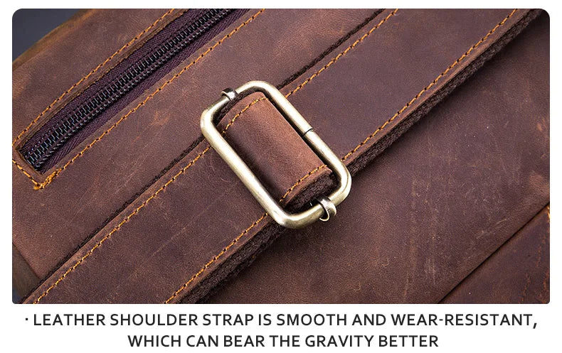 BULLCAPTAIN Leather Crossbody Chest Bag