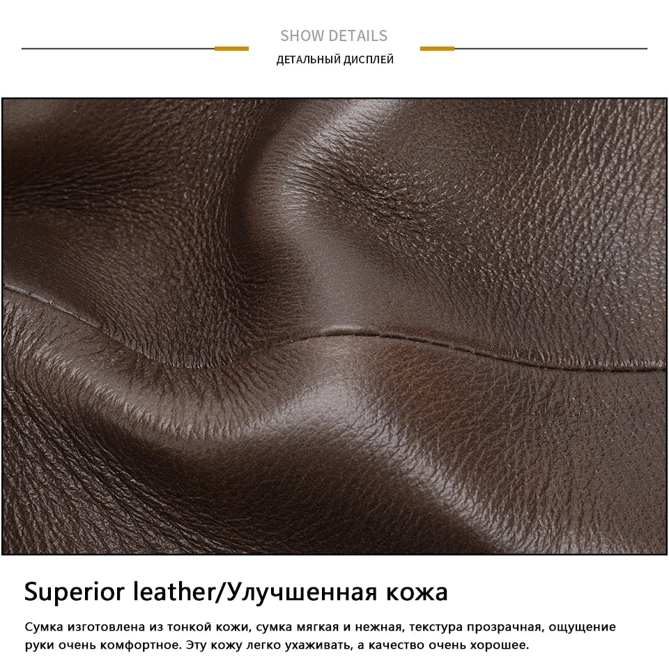 WESTAL Men's Leather Laptop Briefcase