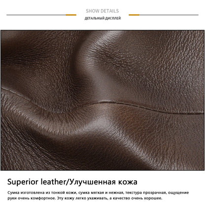 WESTAL Men's Leather Laptop Briefcase