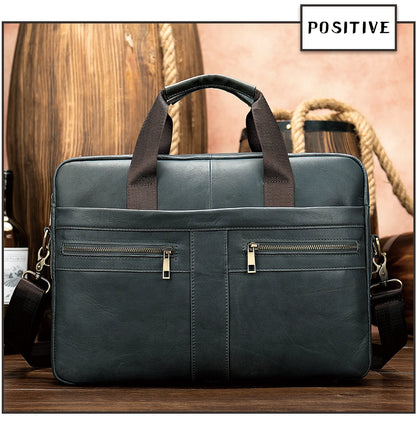 WESTAL Leather Briefcase for Men