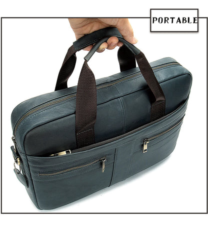 WESTAL Leather Briefcase for Men