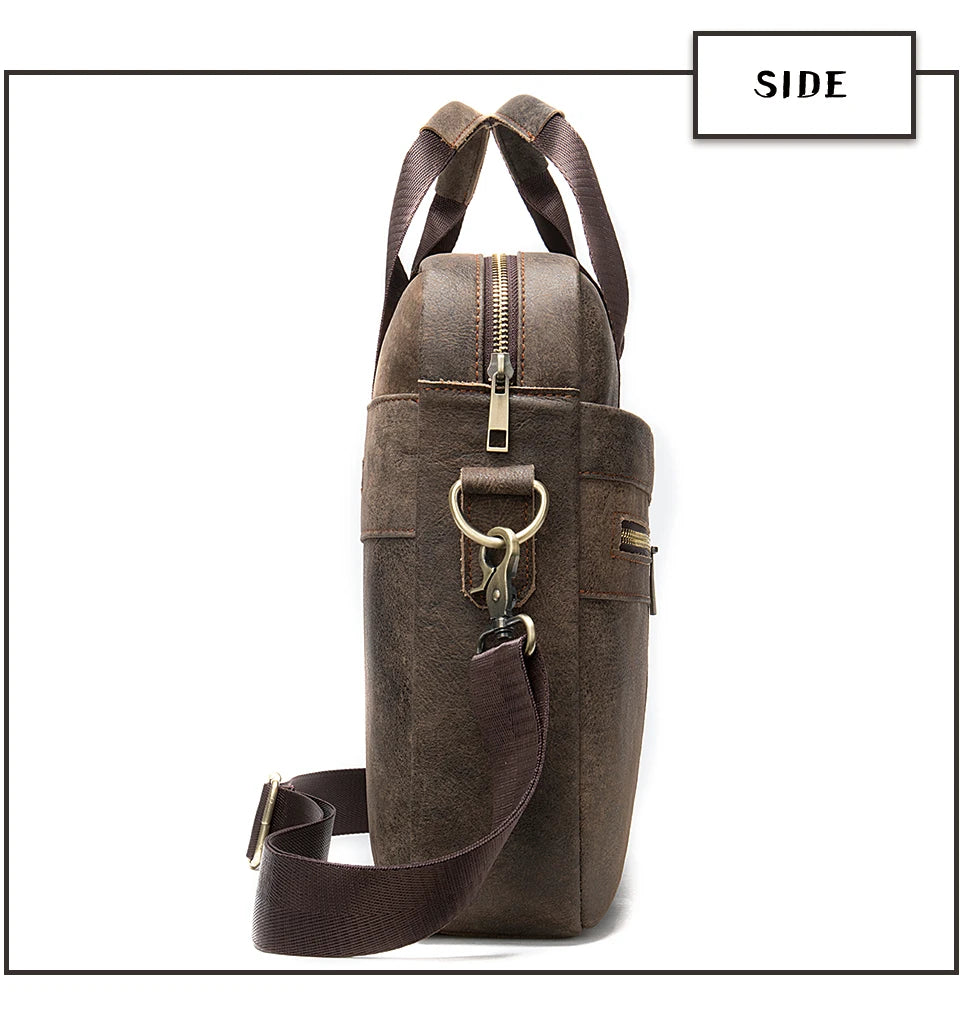 WESTAL Leather Briefcase for Men