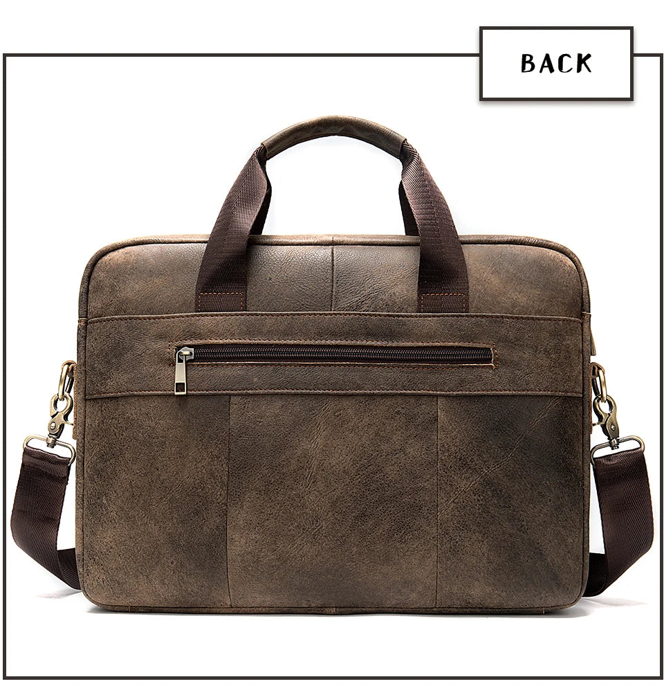 WESTAL Leather Briefcase for Men