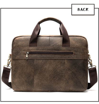 WESTAL Leather Briefcase for Men