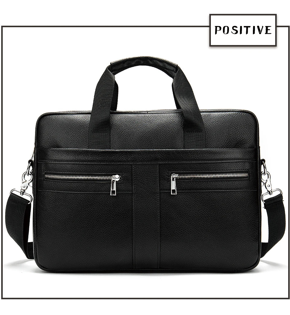WESTAL Leather Briefcase for Men