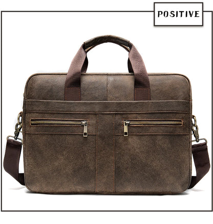 WESTAL Leather Briefcase for Men