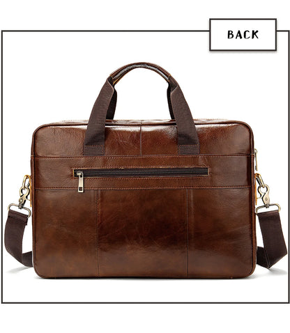 WESTAL Leather Briefcase for Men