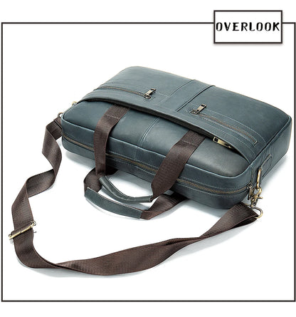 WESTAL Leather Briefcase for Men