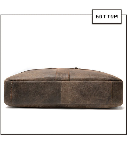 WESTAL Leather Briefcase for Men