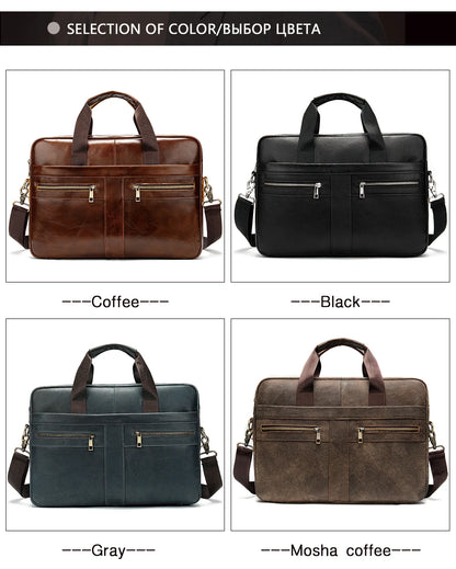 WESTAL Leather Briefcase for Men