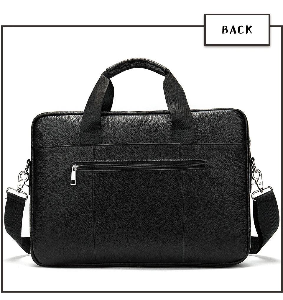 WESTAL Leather Briefcase for Men