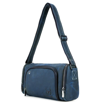 BULLCAPTAIN Men's Crazy Horse Messenger Bag