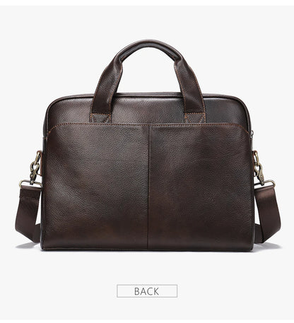 WESTAL Men's Leather Laptop Briefcase