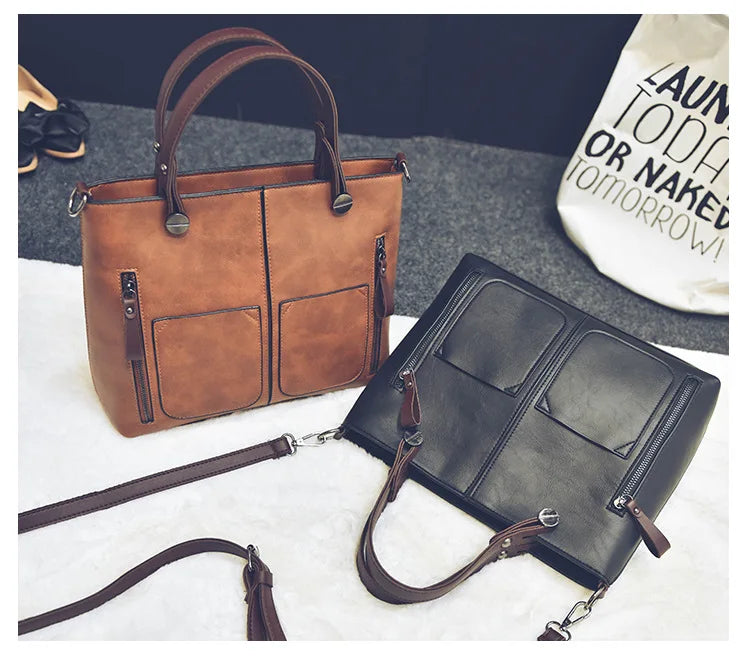 LuxeForm Leather Tote