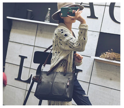 LuxeForm Leather Tote