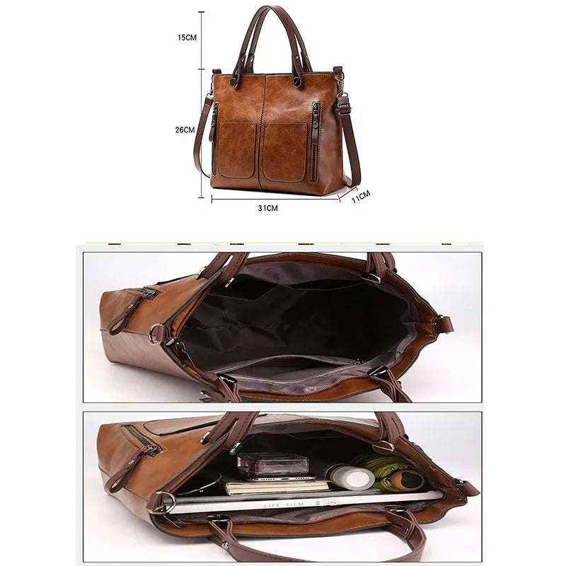LuxeForm Leather Tote