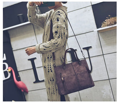 LuxeForm Leather Tote