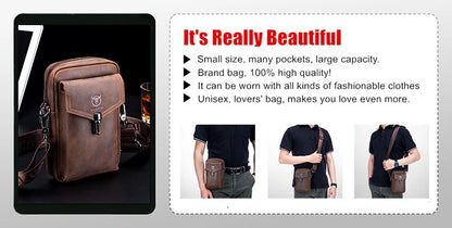 BULLCAPTAIN Leather Crossbody Chest Bag